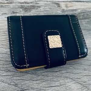 Liz Claiborne Leather Black Gold Wallet